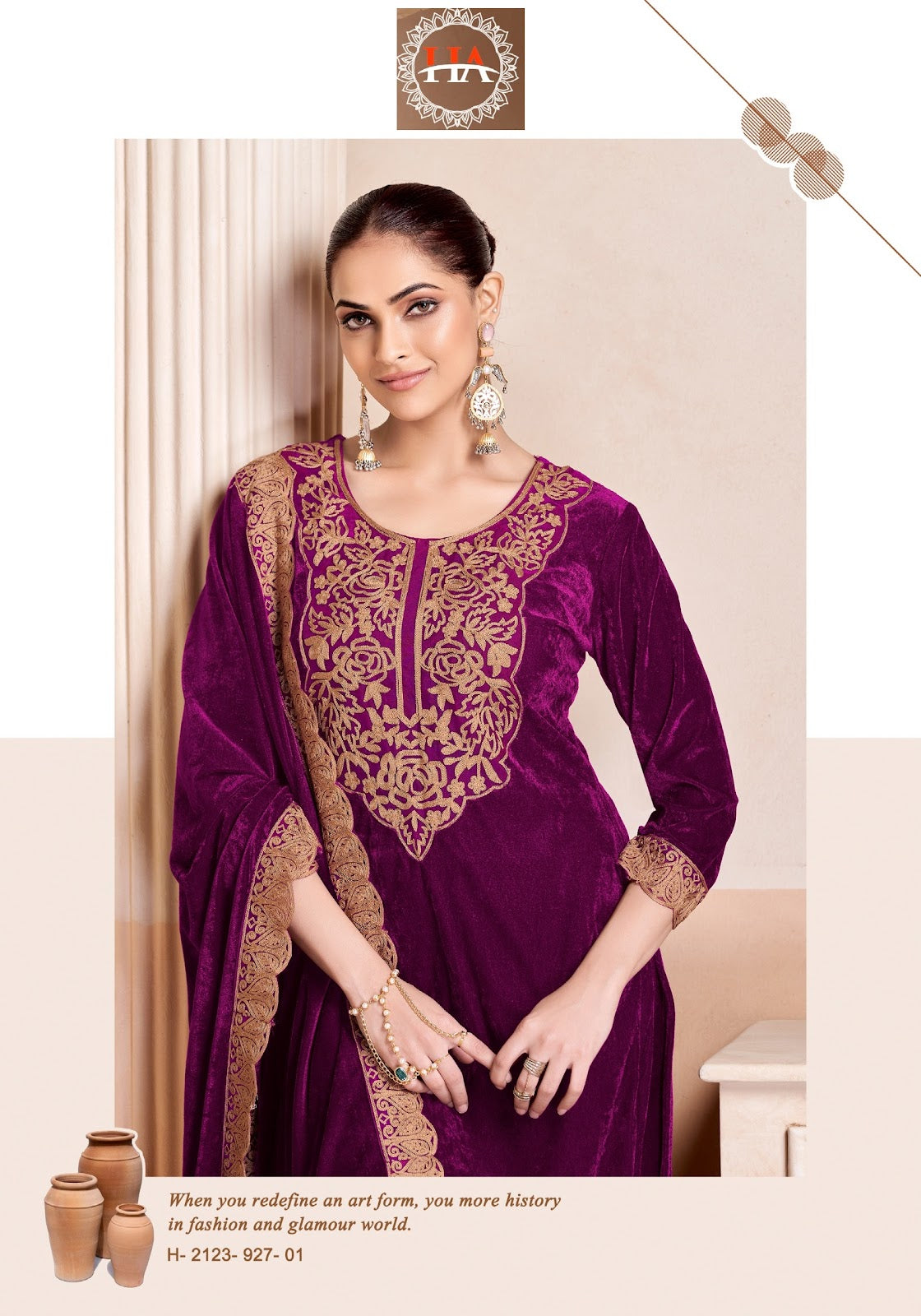 Aheli Harshit Fashion Velvet Suits Manufacturer