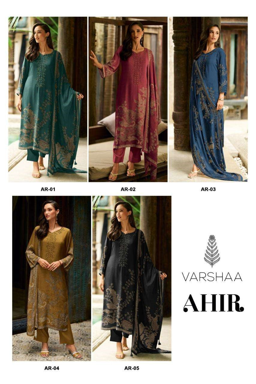 Ahir Varshaa Viscose Muslin Pant Style Suits Manufacturer Ahmedabad