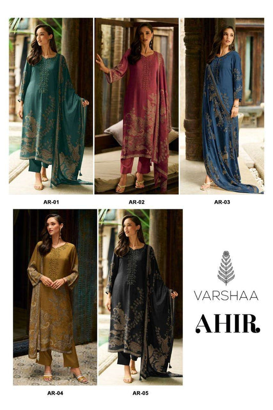 Ahir Varshaa Viscose Muslin Pant Style Suits Manufacturer Ahmedabad