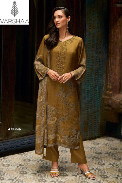 Ahir Varshaa Viscose Muslin Pant Style Suits Manufacturer Ahmedabad