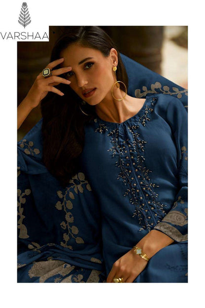 Ahir Varshaa Viscose Muslin Pant Style Suits Manufacturer Ahmedabad