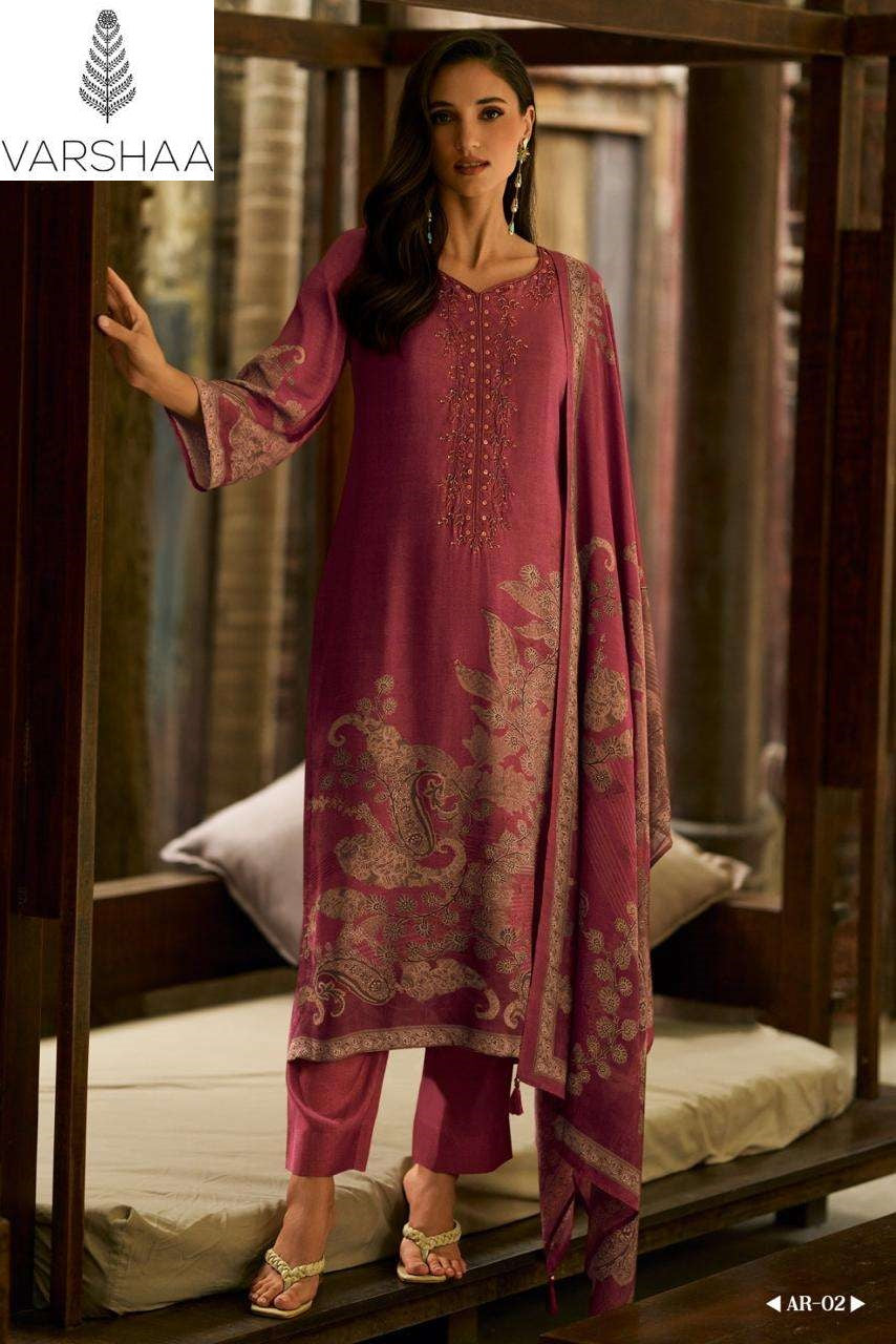 Ahir Varshaa Viscose Muslin Pant Style Suits Manufacturer Ahmedabad