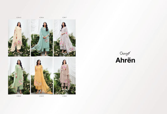 Ahren Ganga Premium Cotton Plazzo Style Suits Wholesaler India