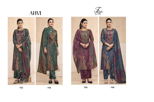 Ahvi Tm Simmer Tissue Velvet Suits Exporter Gujarat