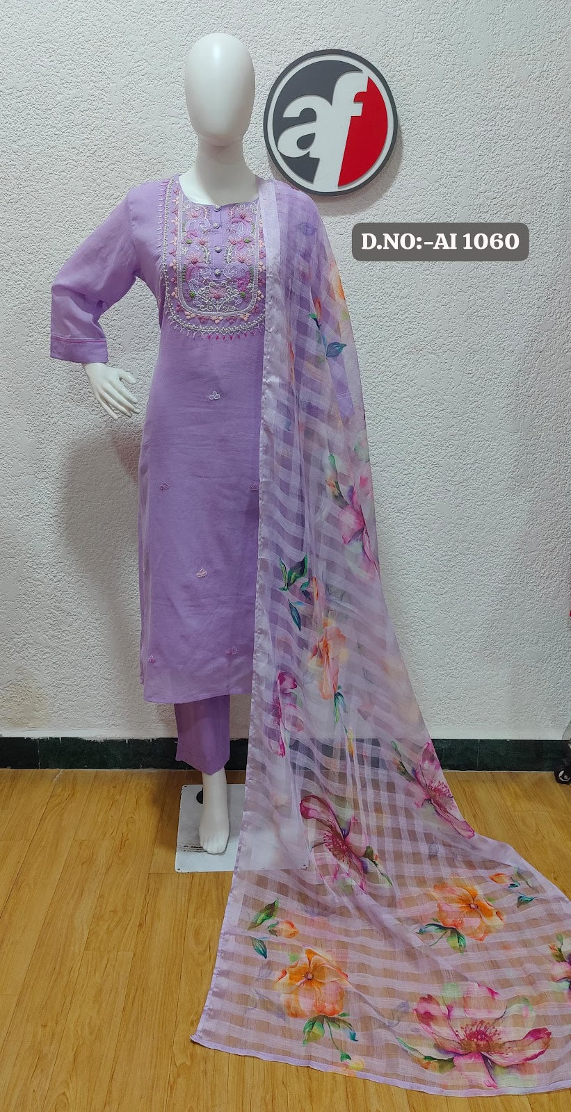 Ai 1059-1060 Af Mul Cotton Readymade Pant Style Suits Wholesaler Gujarat