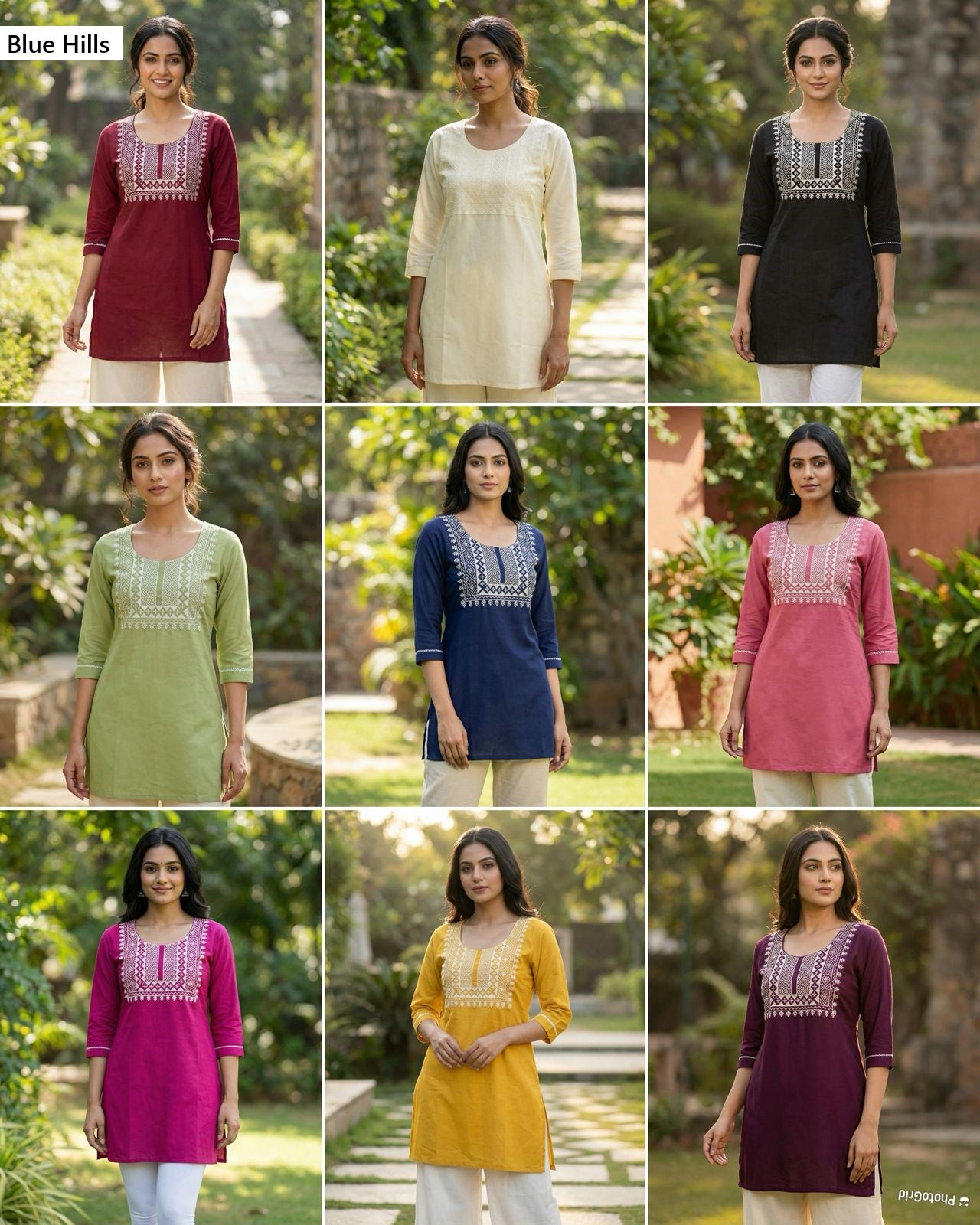 Ai Fashion Charmi Blue Hills Rayon Short Kurtis Manufacturer Gujarat