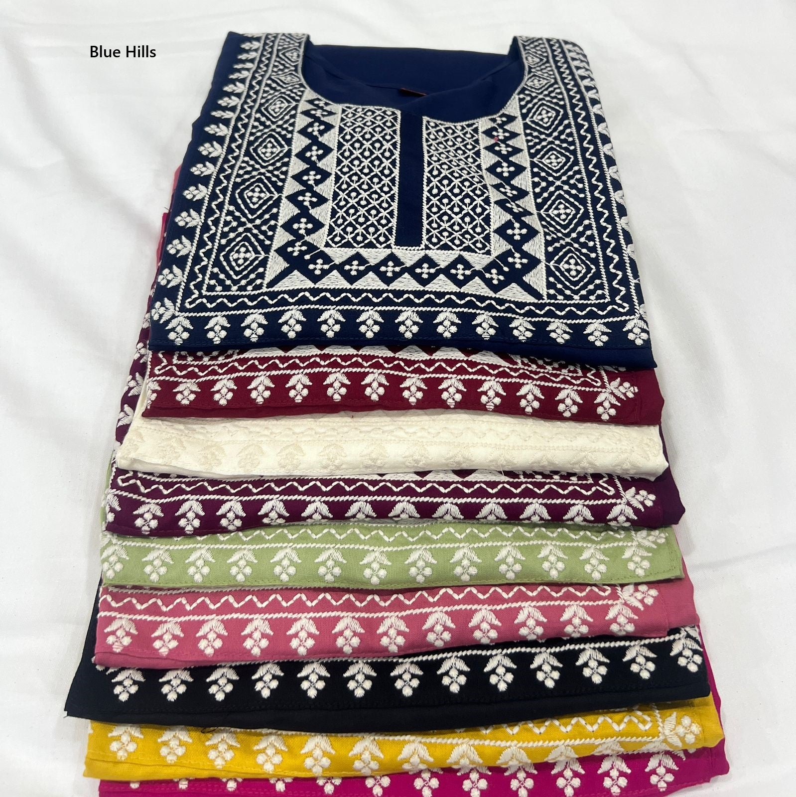 Ai Fashion Charmi Blue Hills Rayon Short Kurtis Manufacturer Gujarat