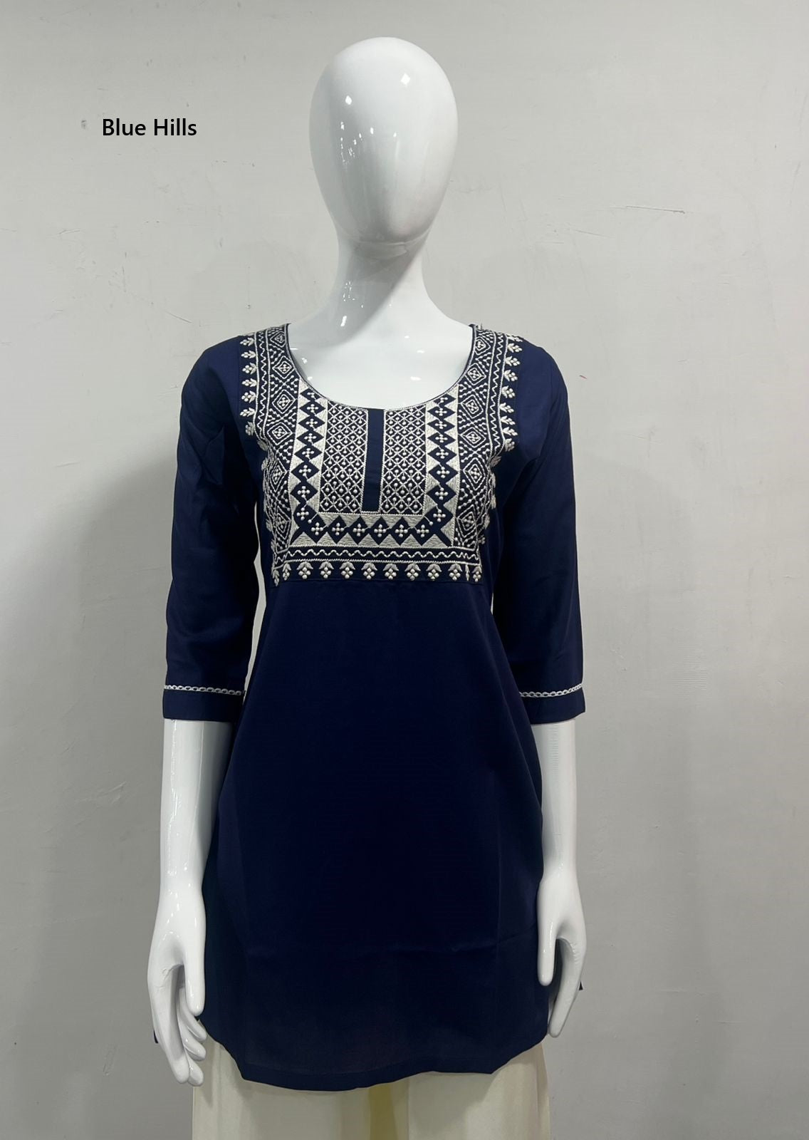 Ai Fashion Charmi Blue Hills Rayon Short Kurtis Manufacturer Gujarat