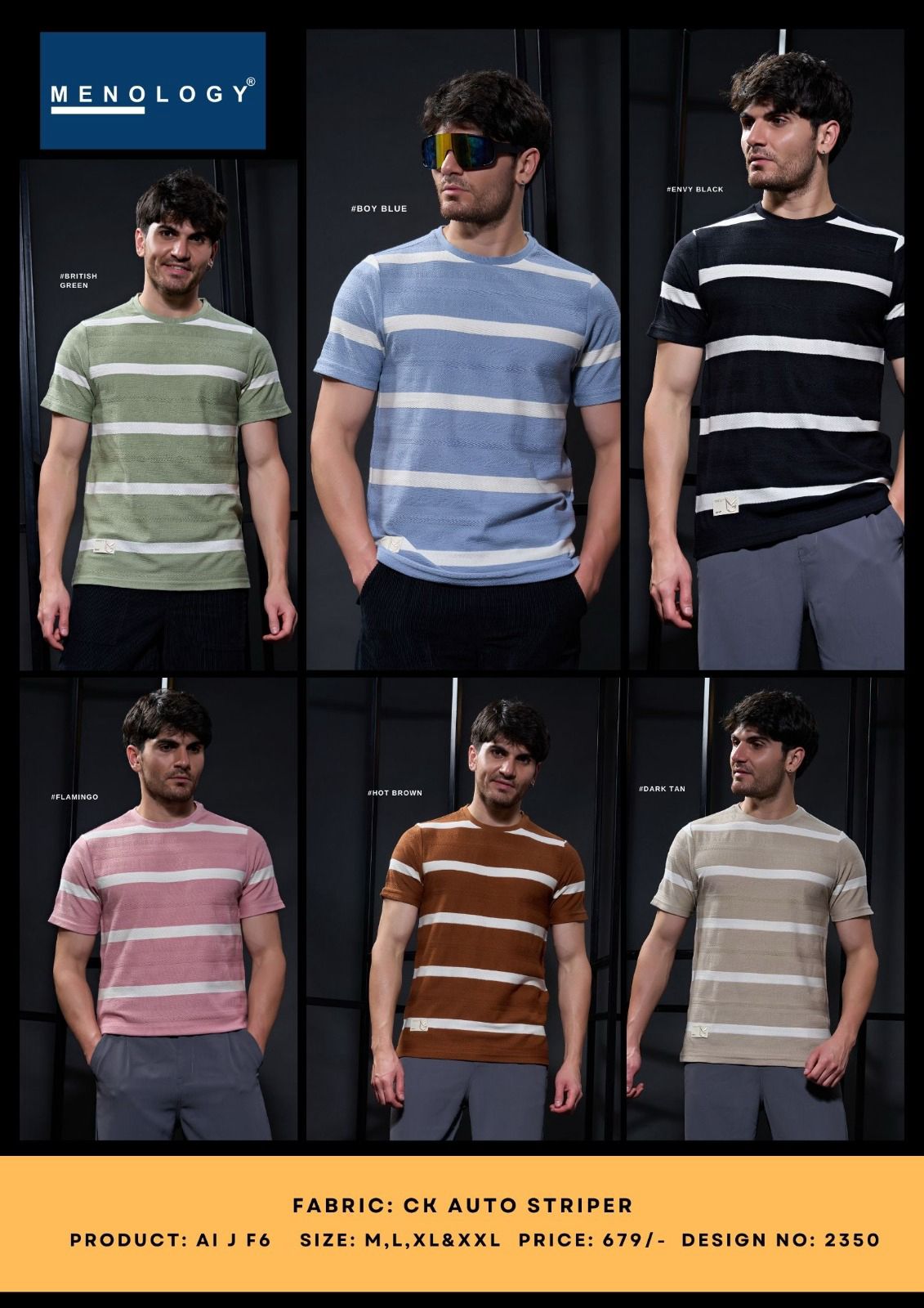 Ai J F6 Menology Auto Stripes Mens Tshirts Supplier