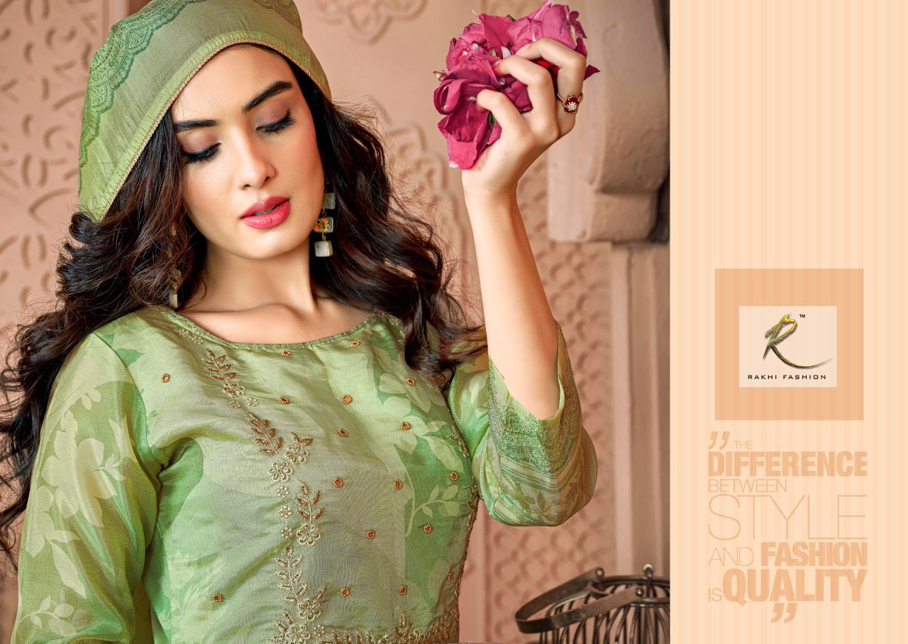 Aik Jhalak Rakhi Fashion Pure Bemberg Pant Style Suits Exporter Gujarat