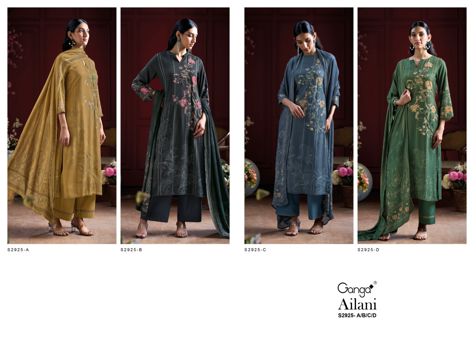 Ailani 2925 Ganga Wool Pashmina Suits Wholesale