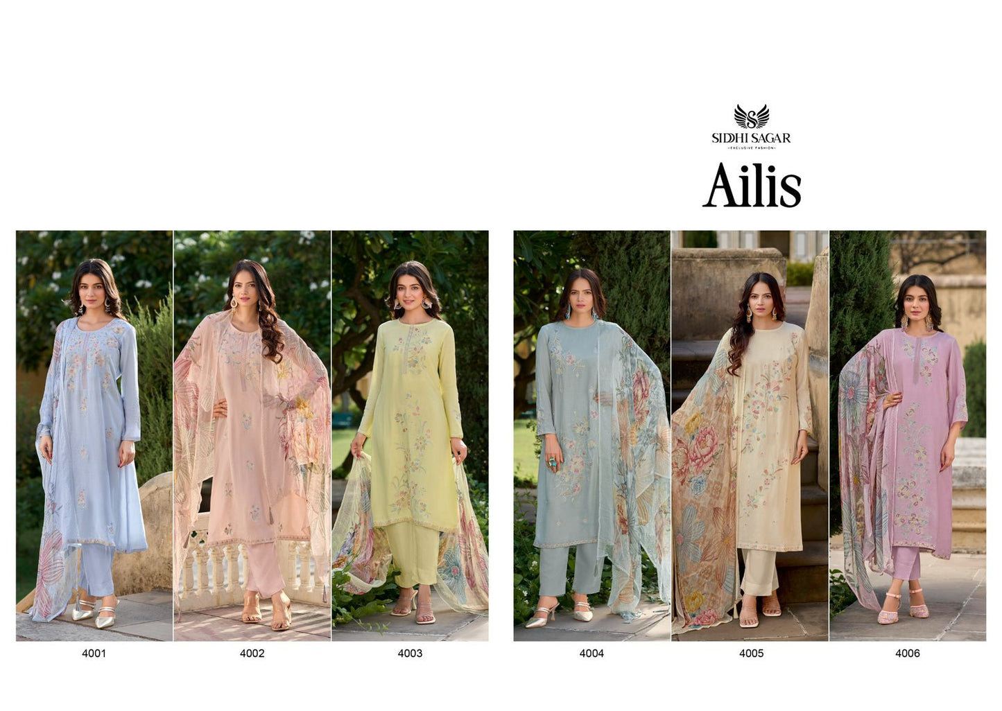 Ailis Siddhi Sagar Muslin Silk Pant Style Suits Manufacturer India