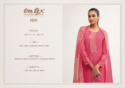 Aira Omtex Linen Jacquard Pant Style Suits Supplier Gujarat