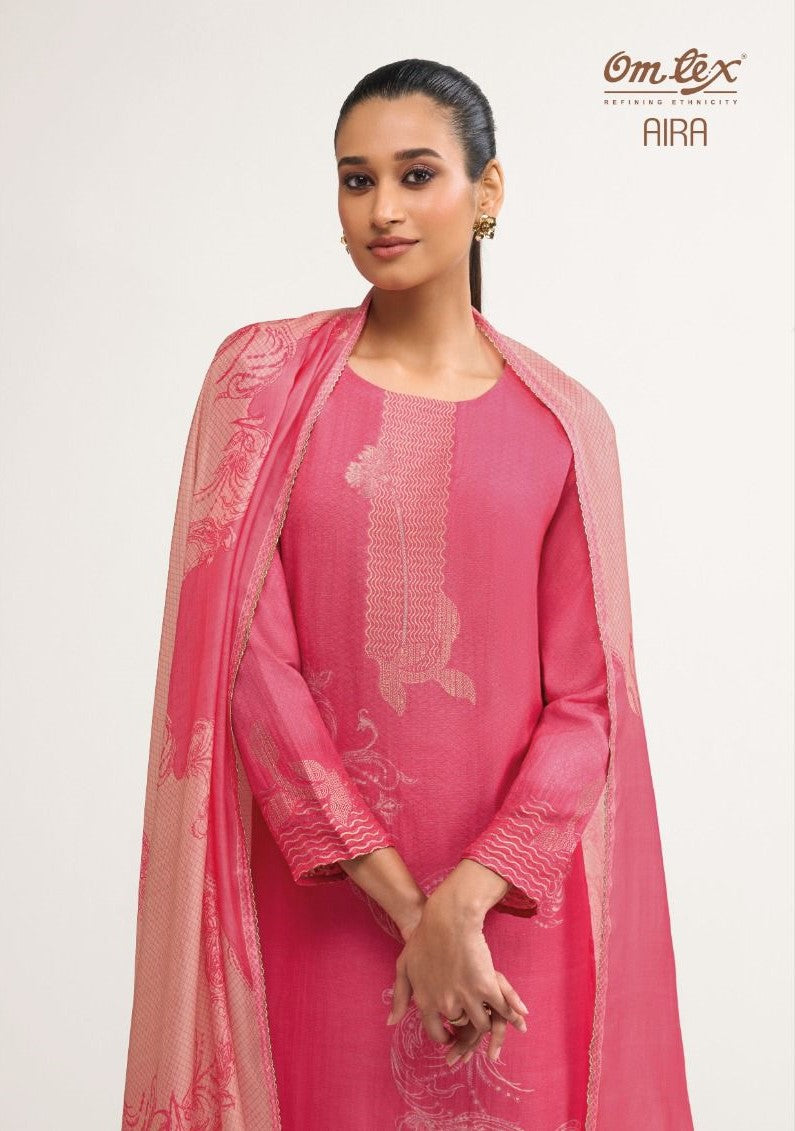 Aira Omtex Linen Jacquard Pant Style Suits Supplier Gujarat