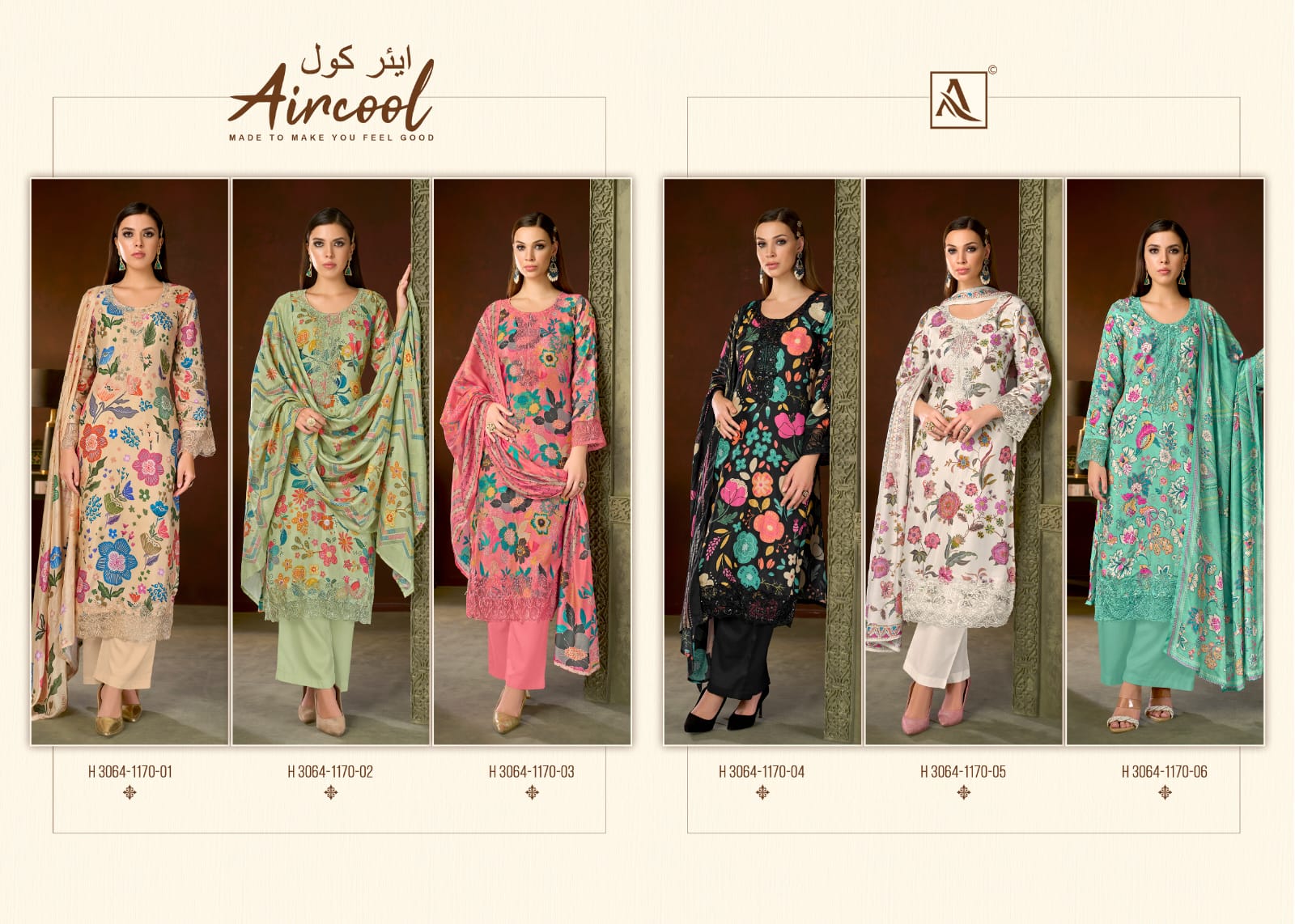 Aircool Alok Viscose Muslin Karachi Salwar Suits Exporter Ahmedabad