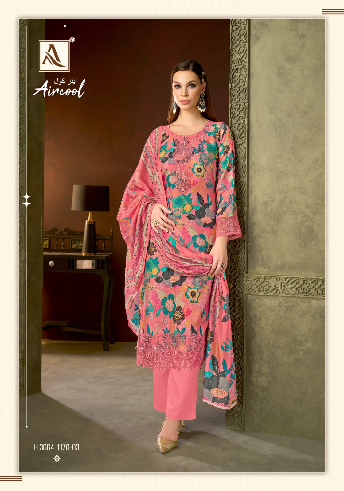 Aircool Alok Viscose Muslin Karachi Salwar Suits Exporter Ahmedabad