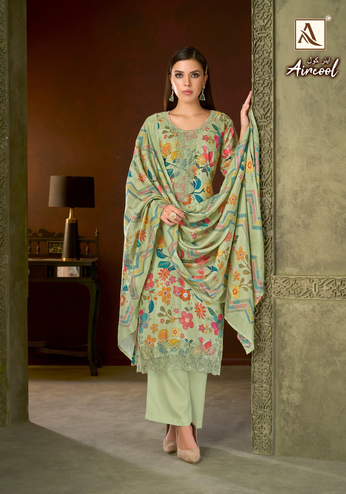 Aircool Alok Viscose Muslin Karachi Salwar Suits Exporter Ahmedabad