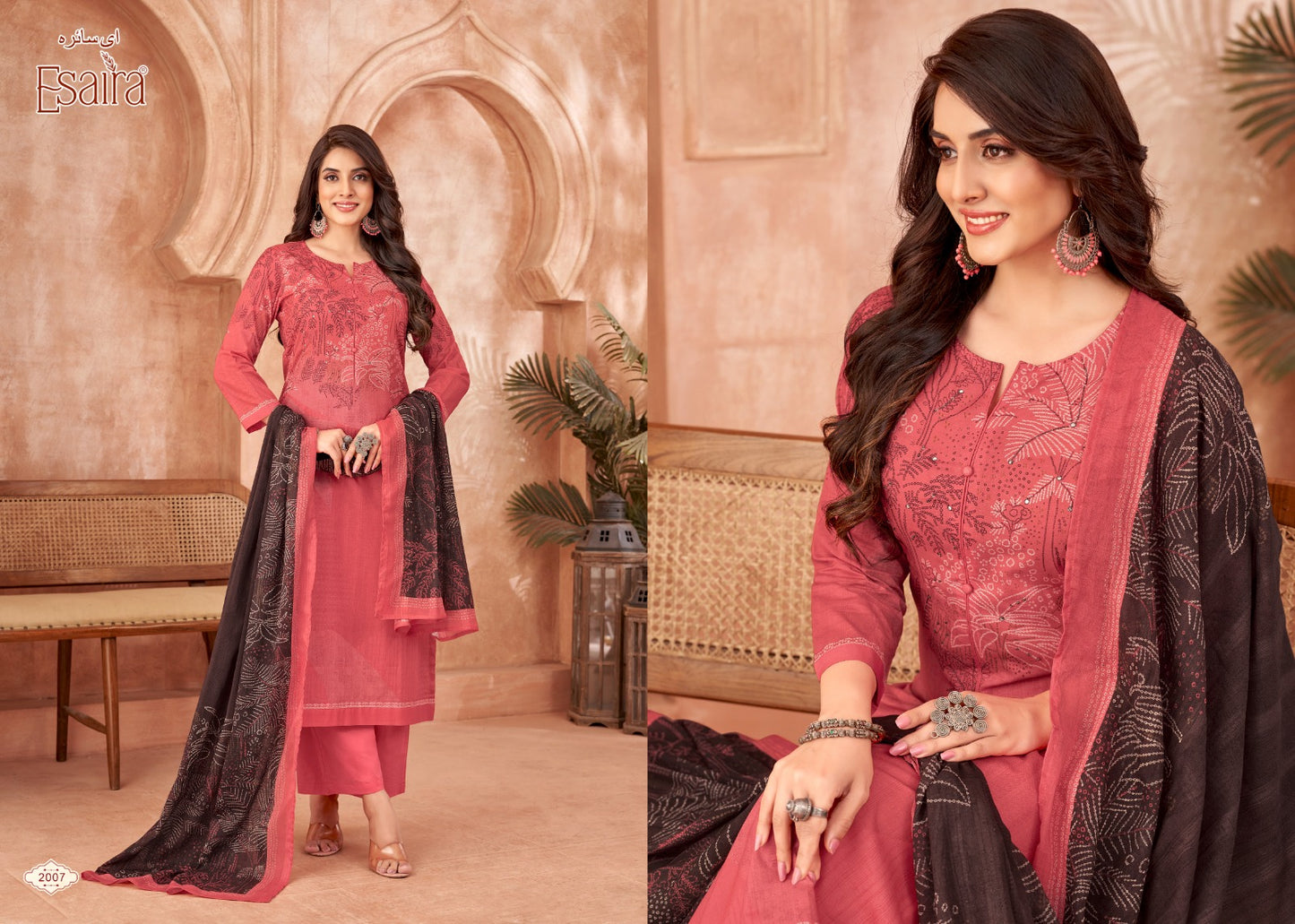 Airen Esaira Cotton Cambric Pant Style Suits Wholesaler Gujarat