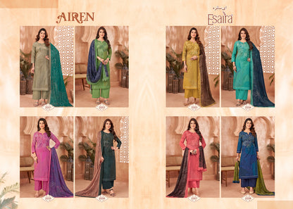Airen Esaira Cotton Cambric Pant Style Suits Wholesaler Gujarat