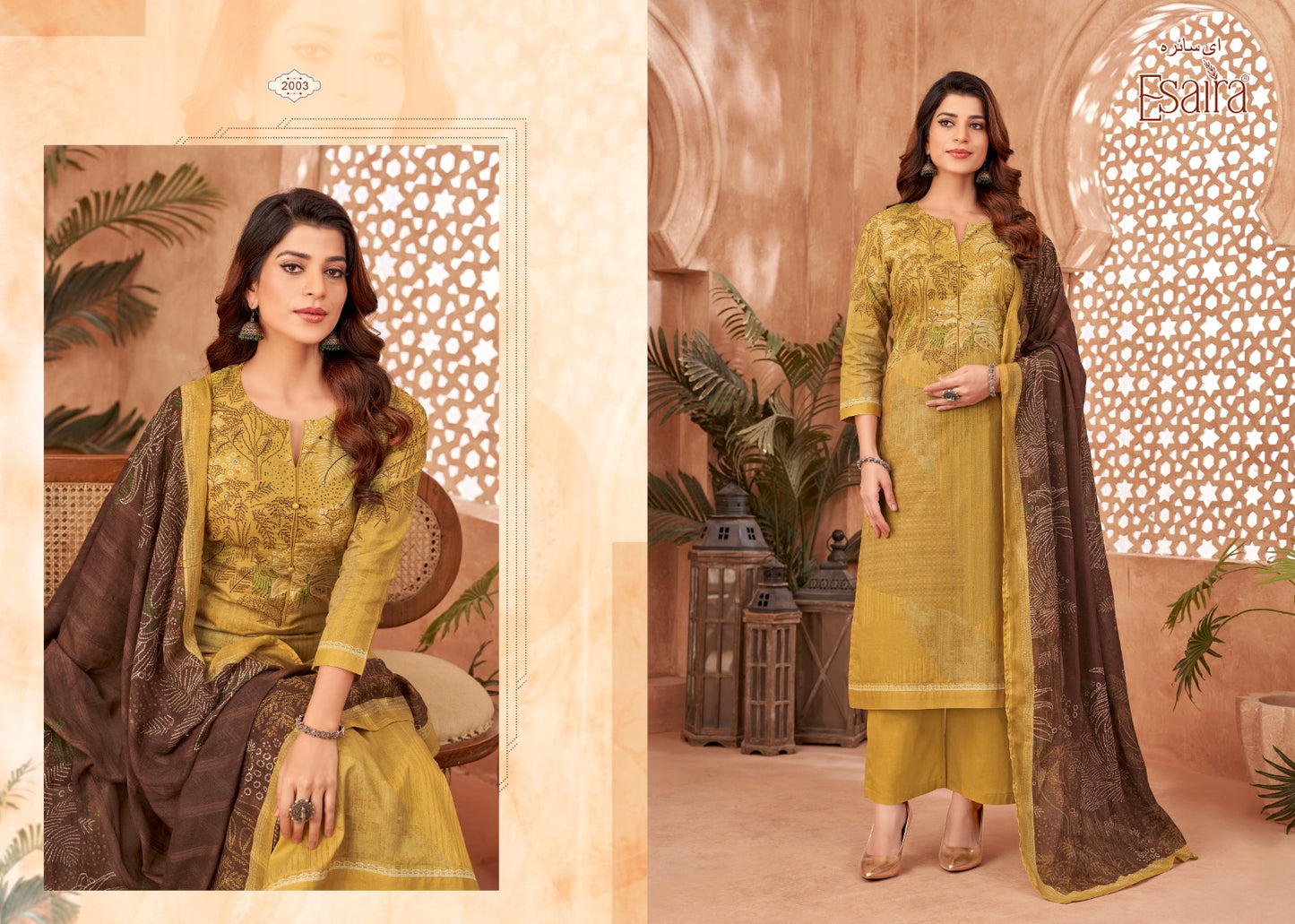 Airen Esaira Cotton Cambric Pant Style Suits Wholesaler Gujarat