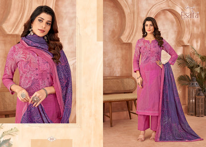 Airen Esaira Cotton Cambric Pant Style Suits Wholesaler Gujarat