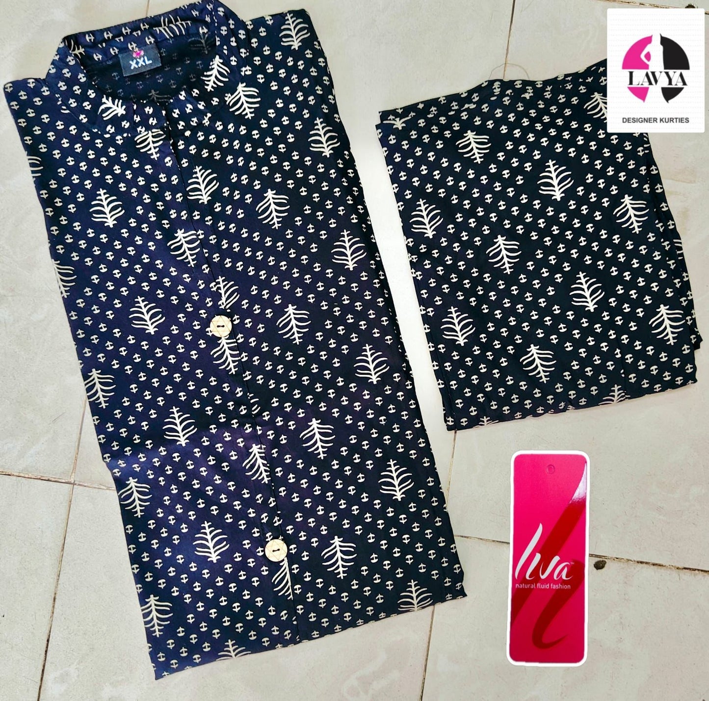 Airline Lavya Mmc Liva Kurti Plazzo Set Exporter India