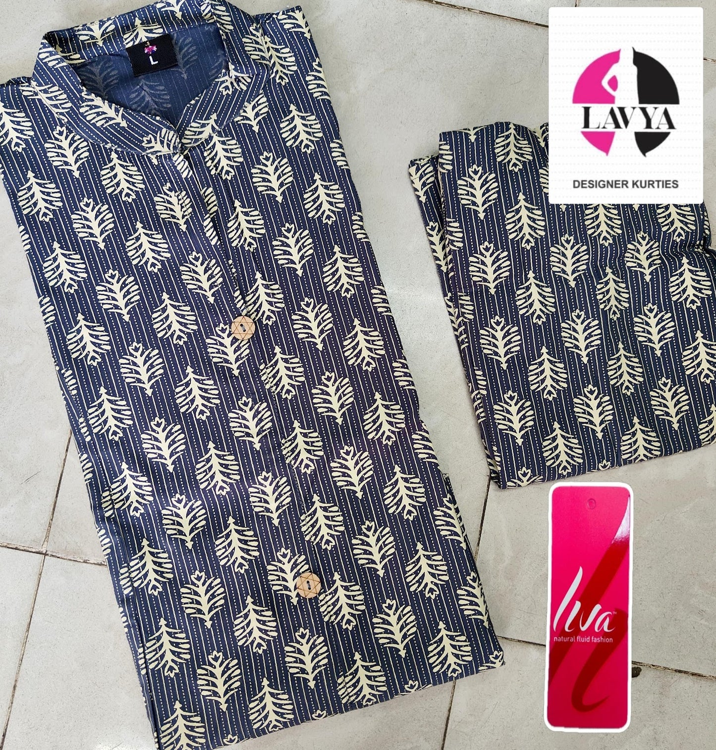 Airline Lavya Mmc Liva Kurti Plazzo Set Exporter India