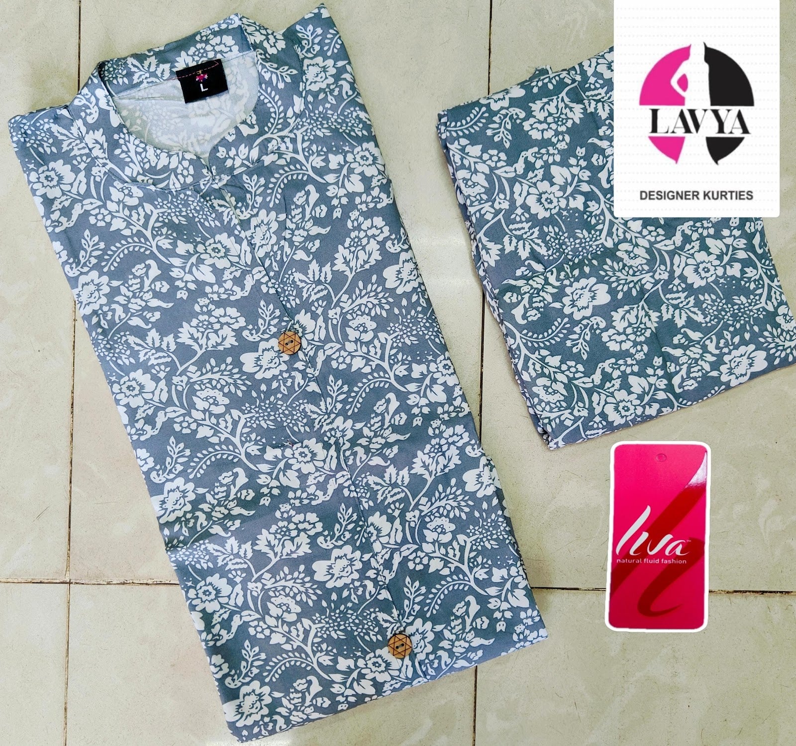 Airline Lavya Mmc Liva Kurti Plazzo Set Exporter India