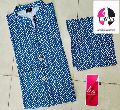 Airline Lavya Mmc Liva Kurti Plazzo Set Exporter India