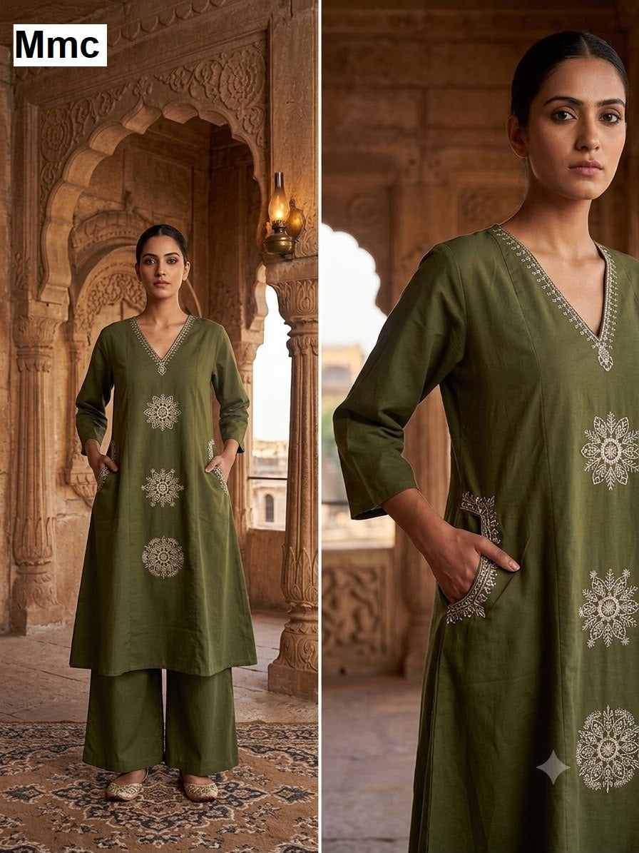 Airline With Kali Mmc Dhabu Cotton Co Ord Set Supplier Gujarat