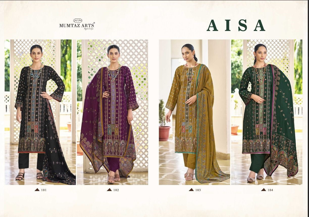Aisa Mumtaz Arts Pure Viscose Muslin Karachi Salwar Suits Wholesale Price