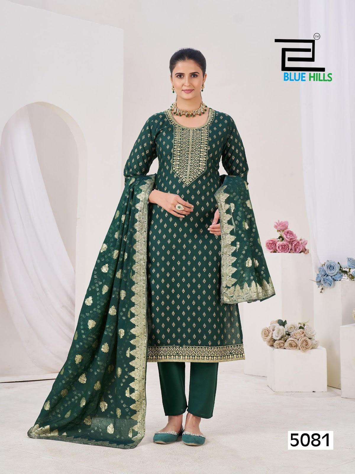 Aisha Blue Hills Rayon 14Kg Readymade Pant Style Suits Manufacturer Ahmedabad
