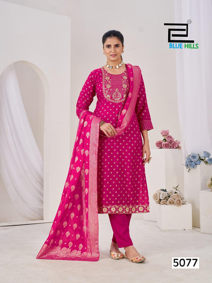 Aisha Blue Hills Rayon 14Kg Readymade Pant Style Suits Manufacturer Ahmedabad