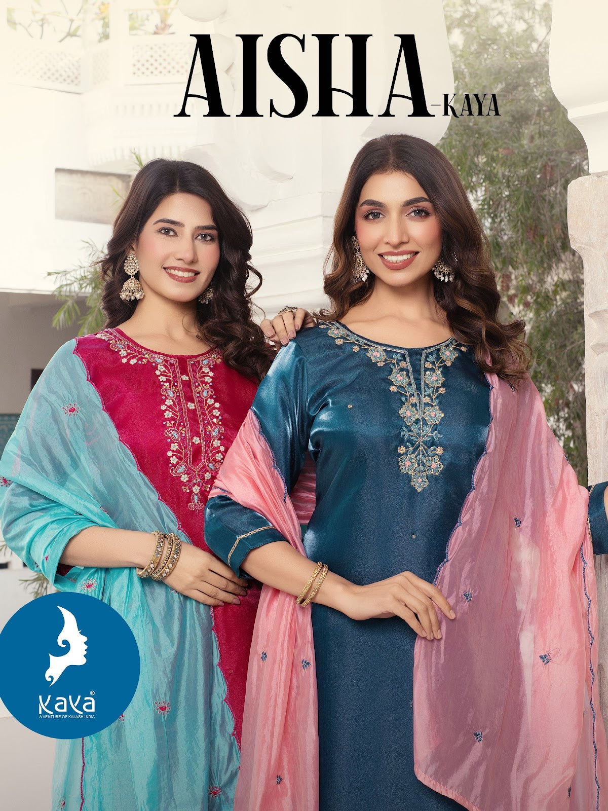 Aisha Kaya Satin Silk Readymade Pant Style Suits Supplier Gujarat