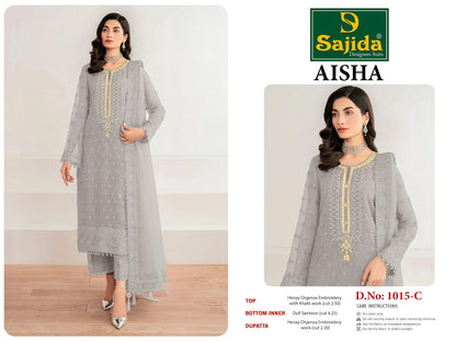 Aisha Sajida Organza Pakistani Salwar Suits Manufacturer Ahmedabad