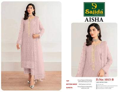 Aisha Sajida Organza Pakistani Salwar Suits Manufacturer Ahmedabad