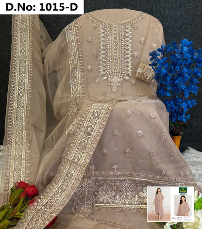 Aisha Sajida Organza Pakistani Salwar Suits Manufacturer Ahmedabad