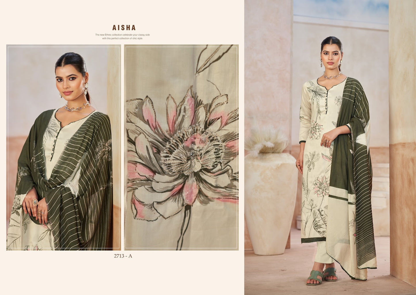 Aisha Sargam Prints Jaam Pant Style Suits Wholesaler
