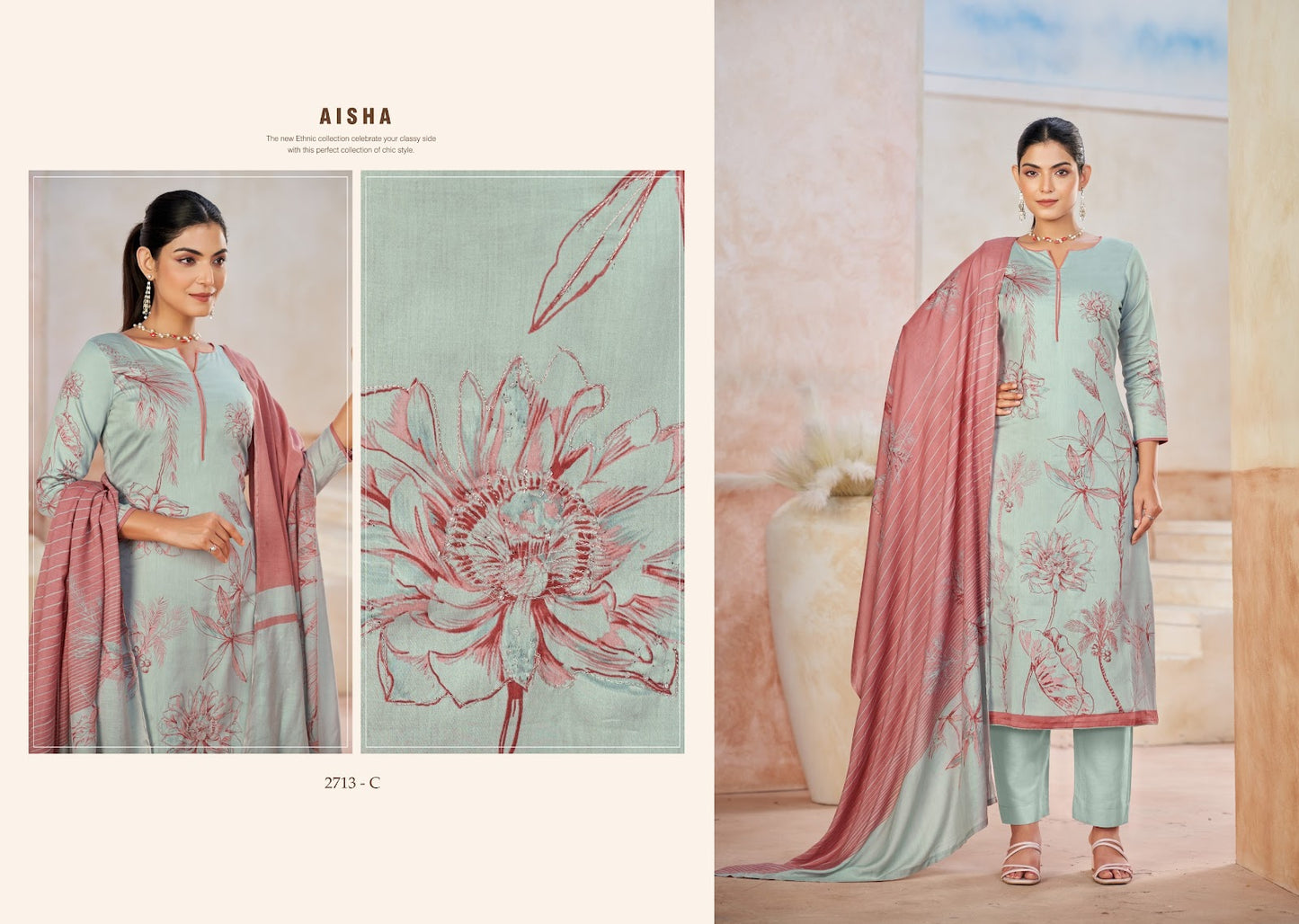 Aisha Sargam Prints Jaam Pant Style Suits Wholesaler