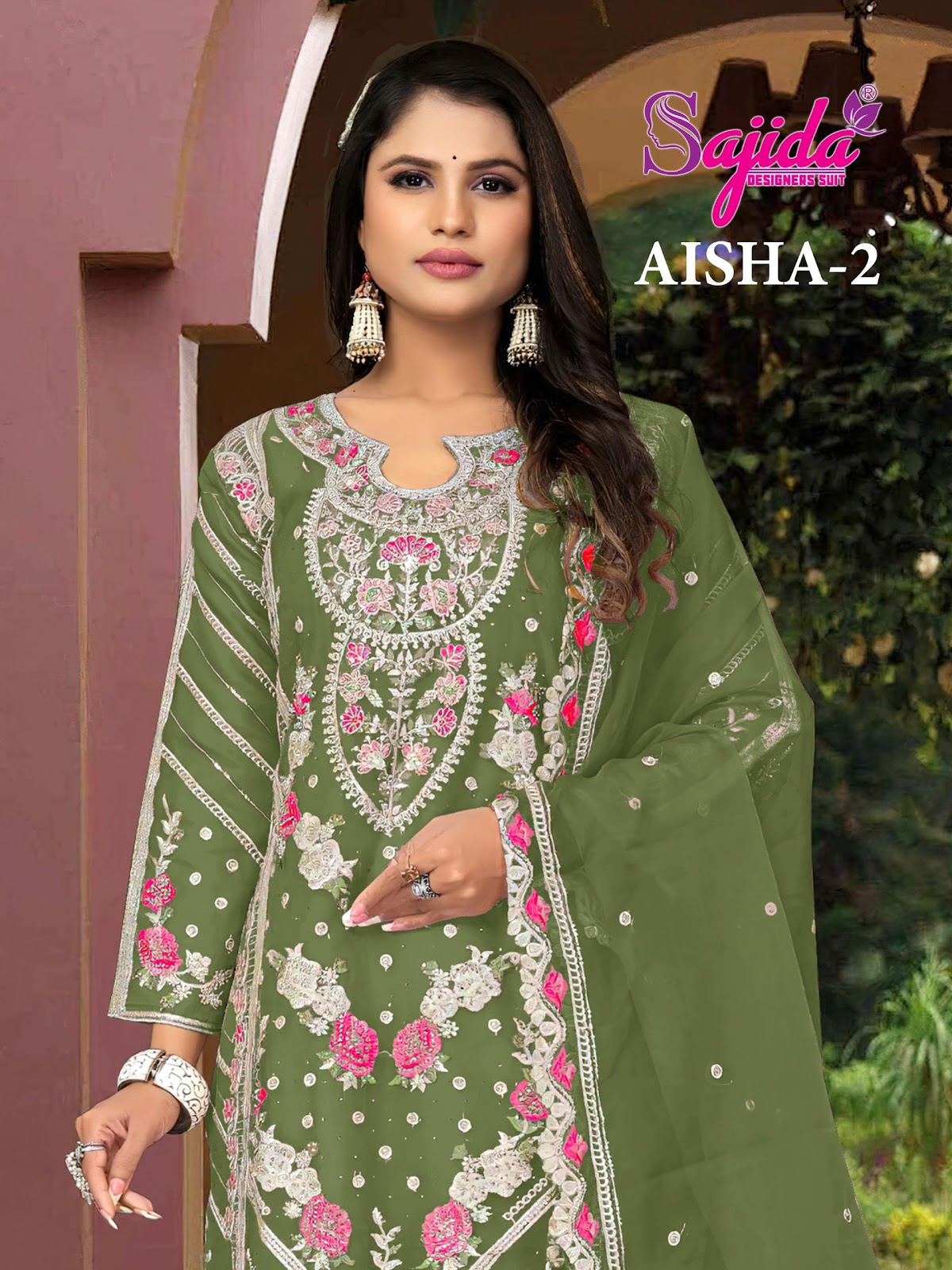 Aisha Vol 2 Sajida Organza Pakistani Salwar Suits Wholesaler India
