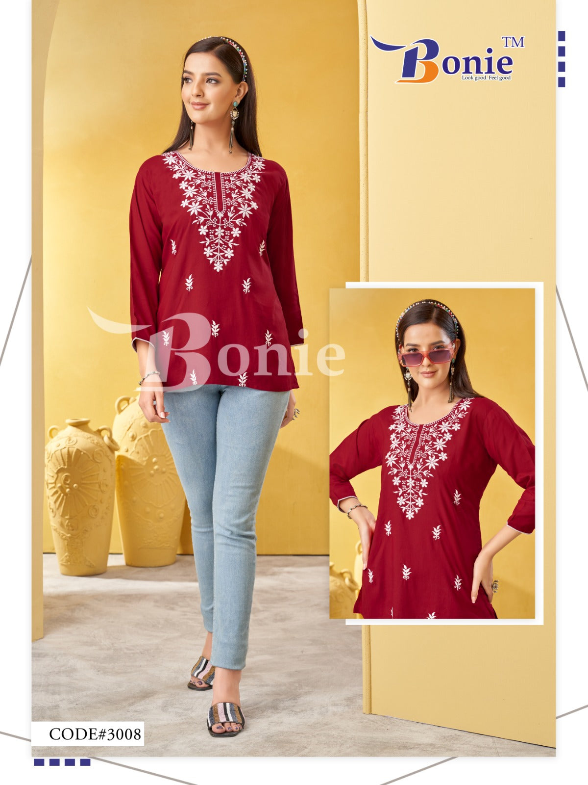 Aisha Vol 3 Bonie Rayon Fancy Tops Supplier Gujarat