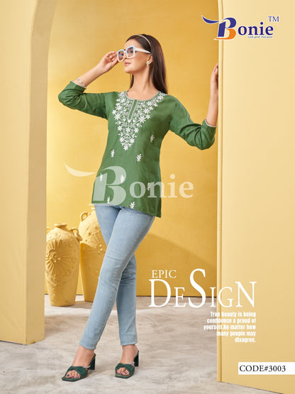 Aisha Vol 3 Bonie Rayon Fancy Tops Supplier Gujarat