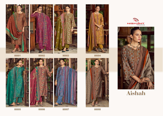 Aishah Nishant Fashion Muslin Silk Pant Style Suits Exporter Gujarat