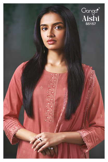 Aishi S5157 Ganga Corduroy Pant Style Suits Wholesaler Ahmedabad