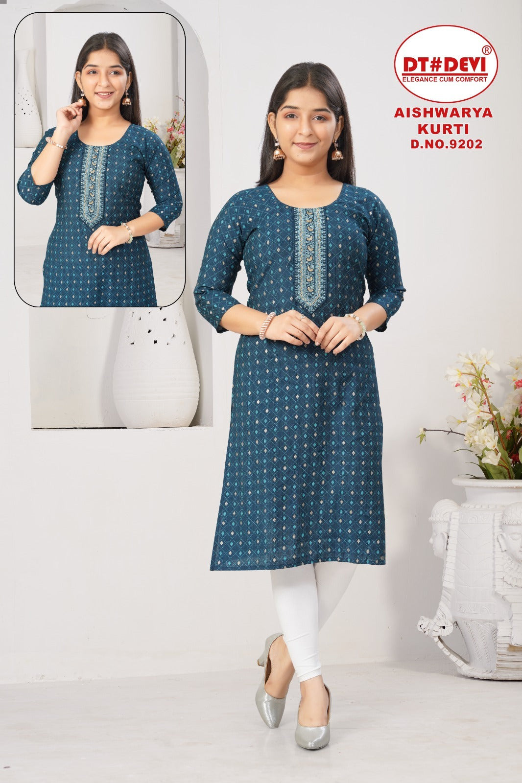Aishwarya Dn 9202 Dt Devi Vatican Silk Girls Kurti Manufacturer