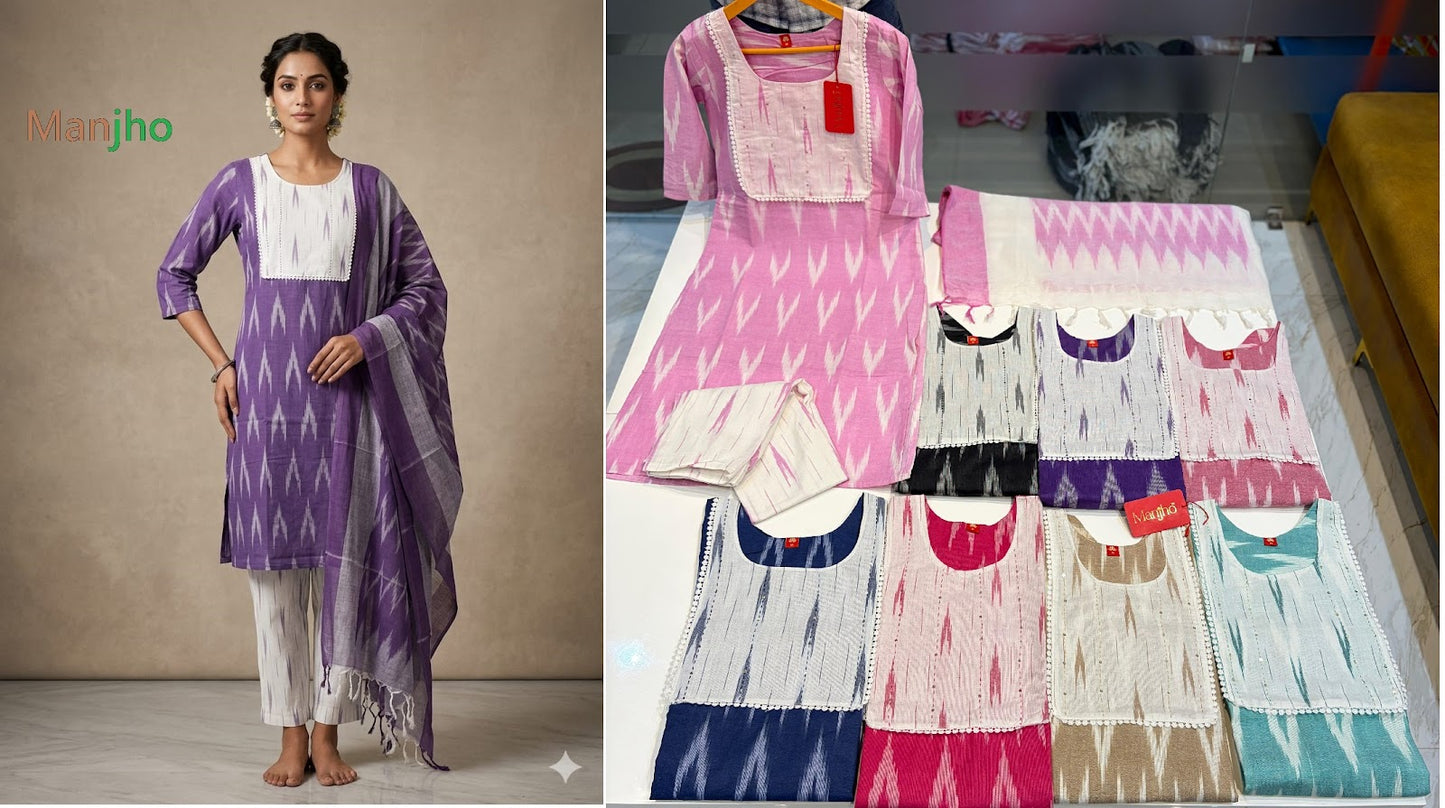 Aishwarya Manjho Handloom Readymade Pant Style Suits Supplier