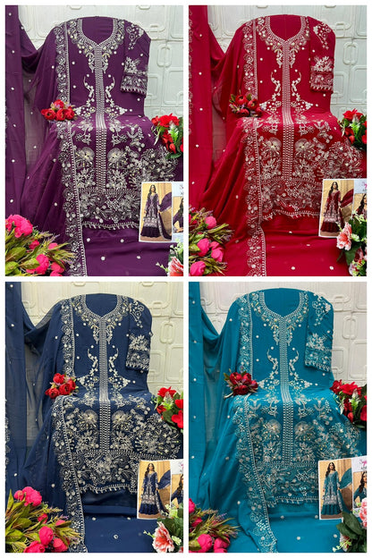 Aisla Vol 2 Sajida Georgette Pakistani Salwar Suits Wholesale Rate