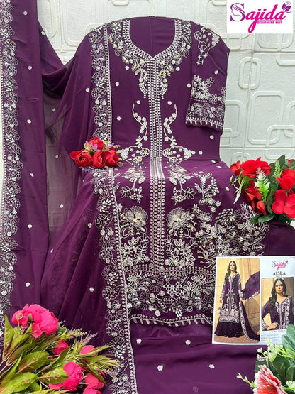 Aisla Vol 2 Sajida Georgette Pakistani Salwar Suits Wholesale Rate
