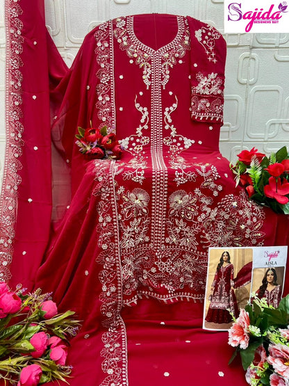 Aisla Vol 2 Sajida Georgette Pakistani Salwar Suits Wholesale Rate