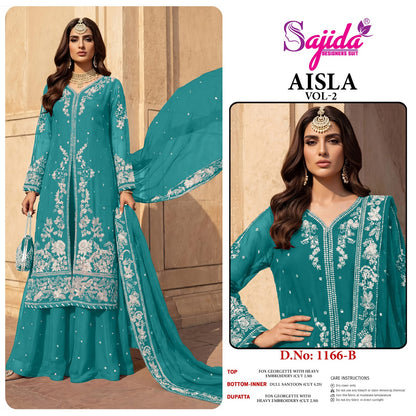 Aisla Vol 2 Sajida Georgette Pakistani Salwar Suits Wholesale Rate